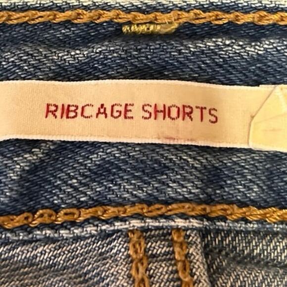 Levi's Ribcage Women's Blue High Waisted Distressed Cutoff Denim Jean Shorts 25 - Picture 5 of 6